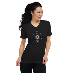 Celestial Sun -  Short Sleeve V-Neck T-Shirt